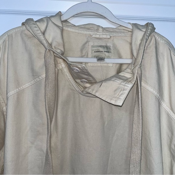 American Eagle Outfitters Womens Denim Long Sleeve Hoodie Large New - Picture 5 of 9